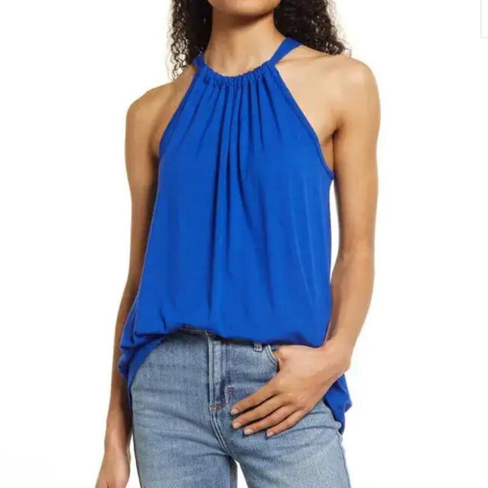 Loveappella Blue Top With Tie Ea 21